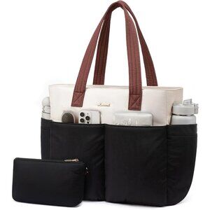 Lightweight Machine Washable Puffer Tote Bag for Women - Travel-Friendly Design